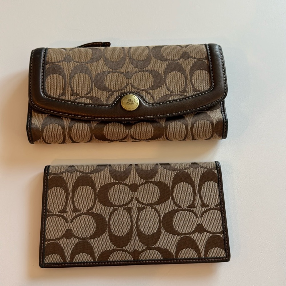 Coach Wallet and Check Book Cover